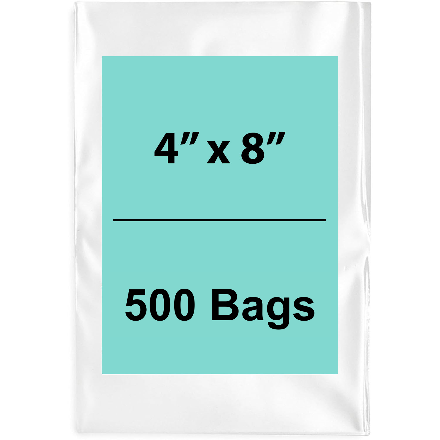 4X8 inches Clear Flat Poly Bags 2Mil Open Top (LDPE)