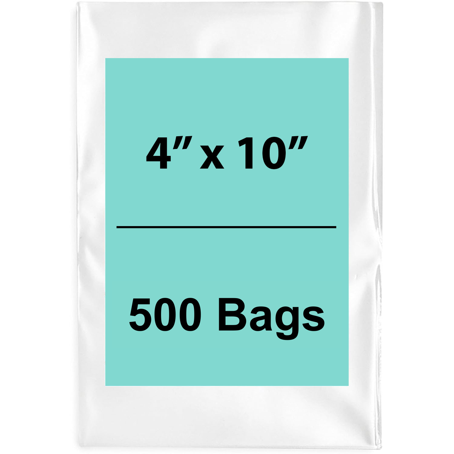 4X10 inches Clear Flat Poly Bags 2Mil Open Top (LDPE)