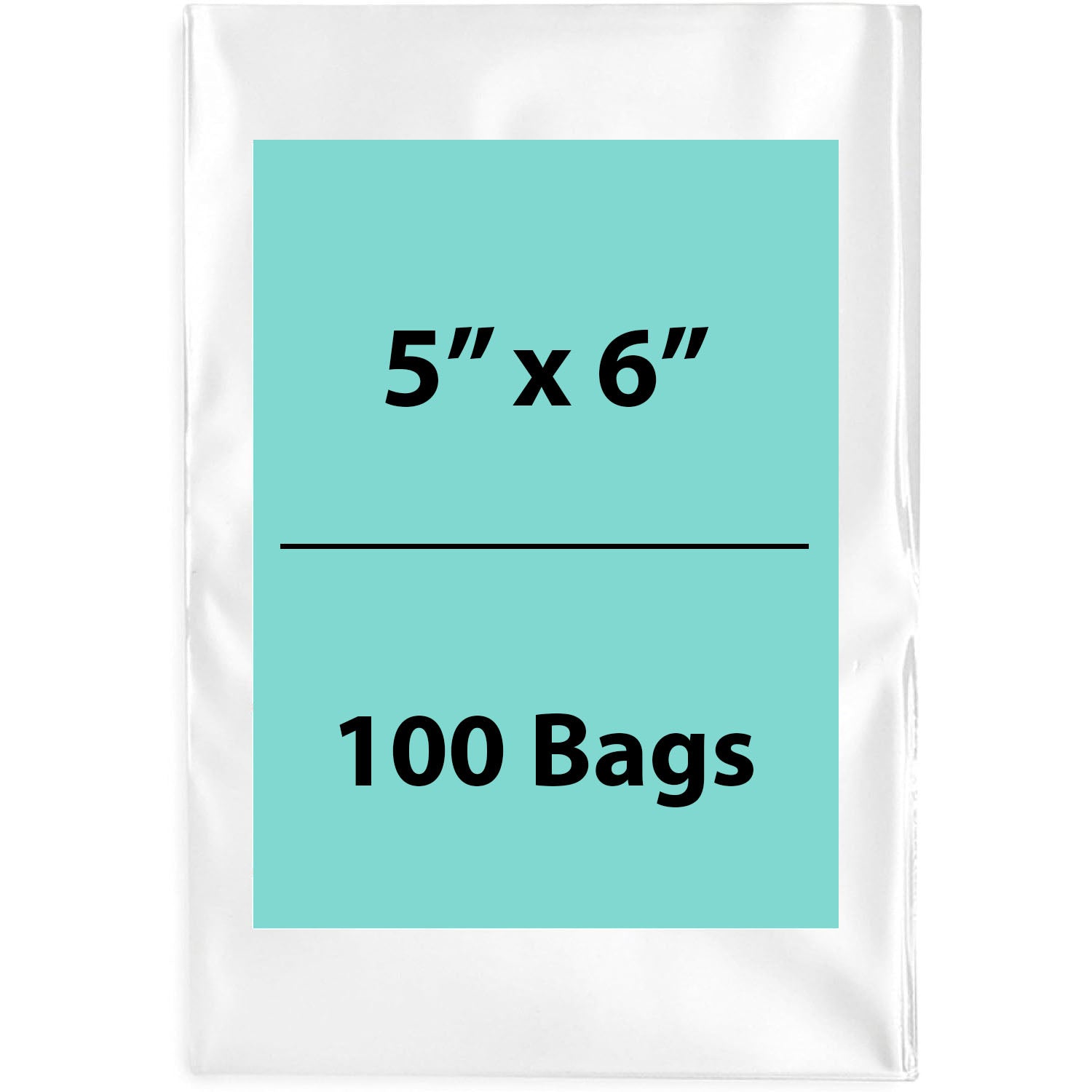 Clear Poly Bags 2 Mil Size: 5 inch (width) X 6 inch (height) Pack of 100 Bags