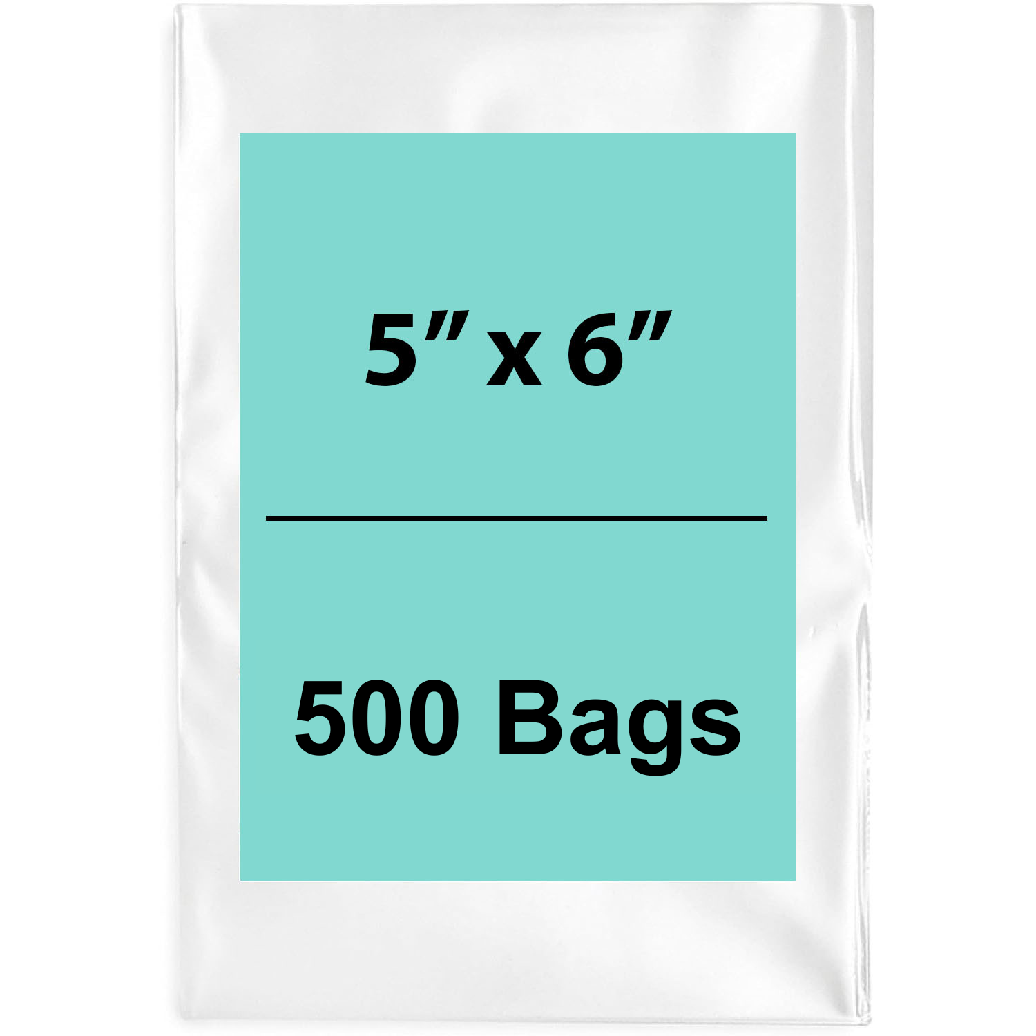 5X6 inches Clear Flat Poly Bags 2Mil Open Top (LDPE)