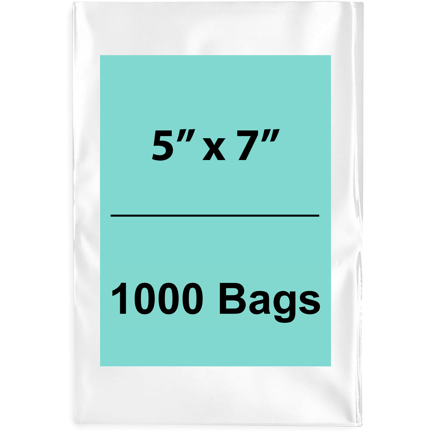 5X7 inches Clear Flat Poly Bags 2Mil Open Top (LDPE)