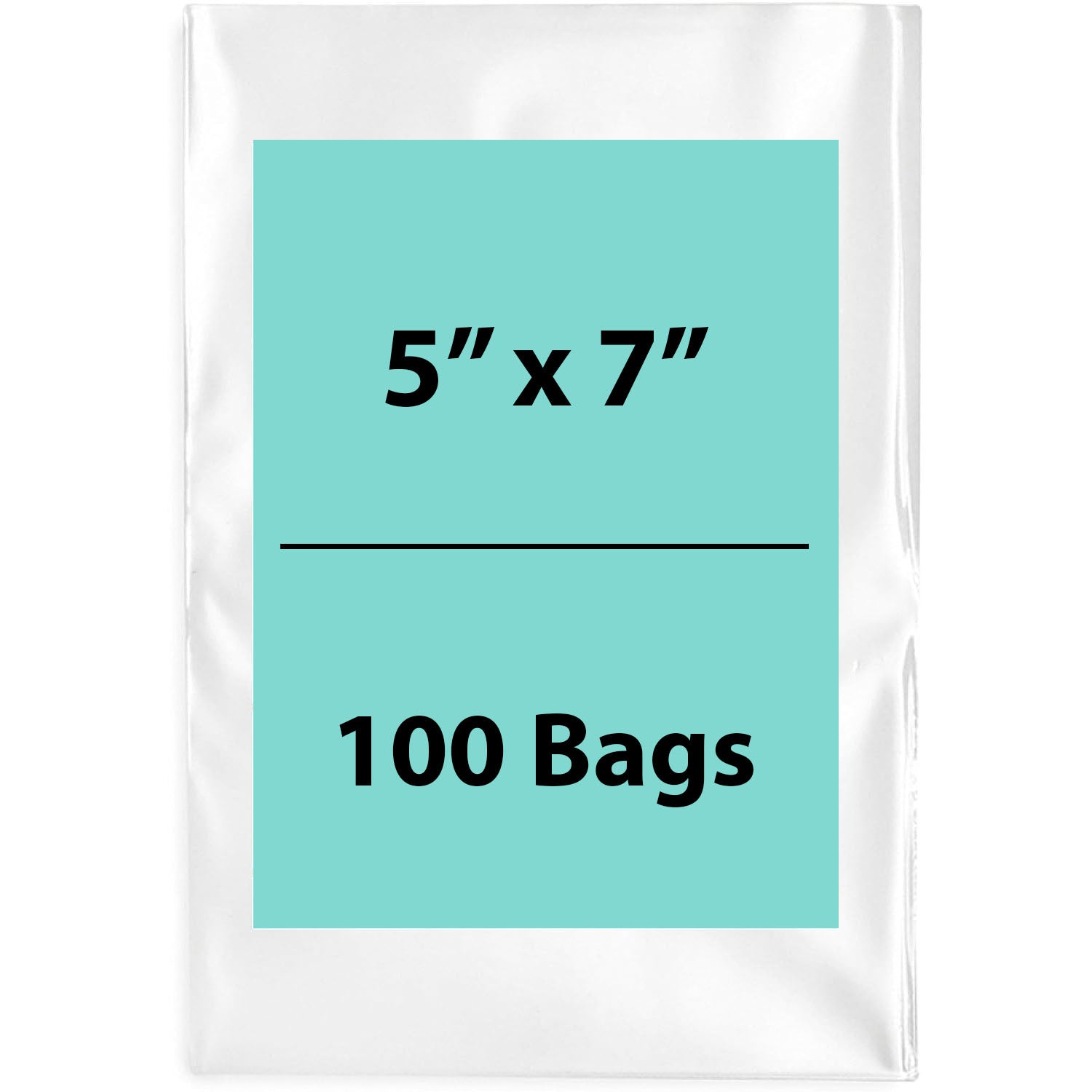Clear poly Bags 2 Mil 5 inch (width) X 7 inch (Height) Pack of 100 Bags