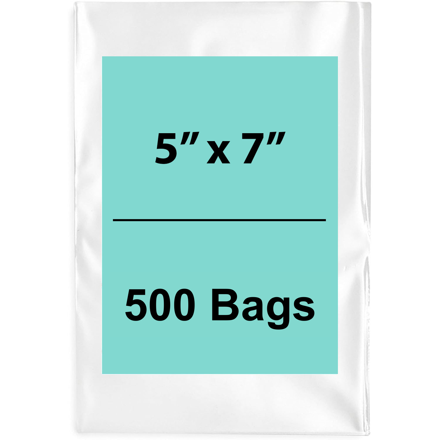 5X7 inches Clear Flat Poly Bags 2Mil Open Top (LDPE)