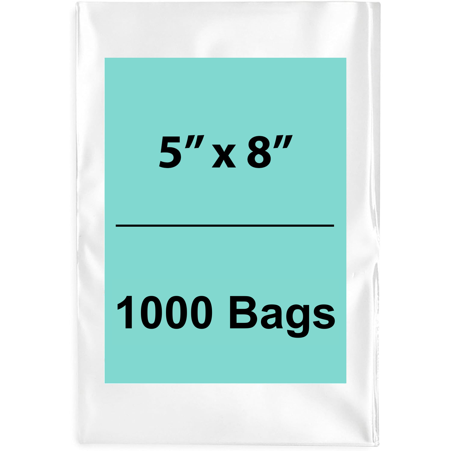 5X8 inches Clear Flat Poly Bags 2Mil Open Top (LDPE)