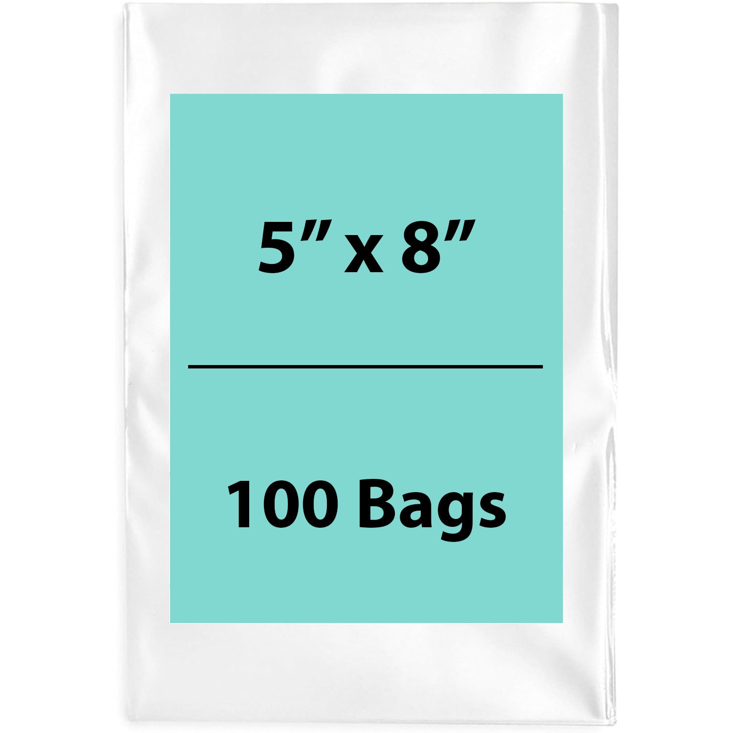 Clear poly Bags 2 Mil 5 inch (width) X 8 inch (Height) Pack of 100 Bags