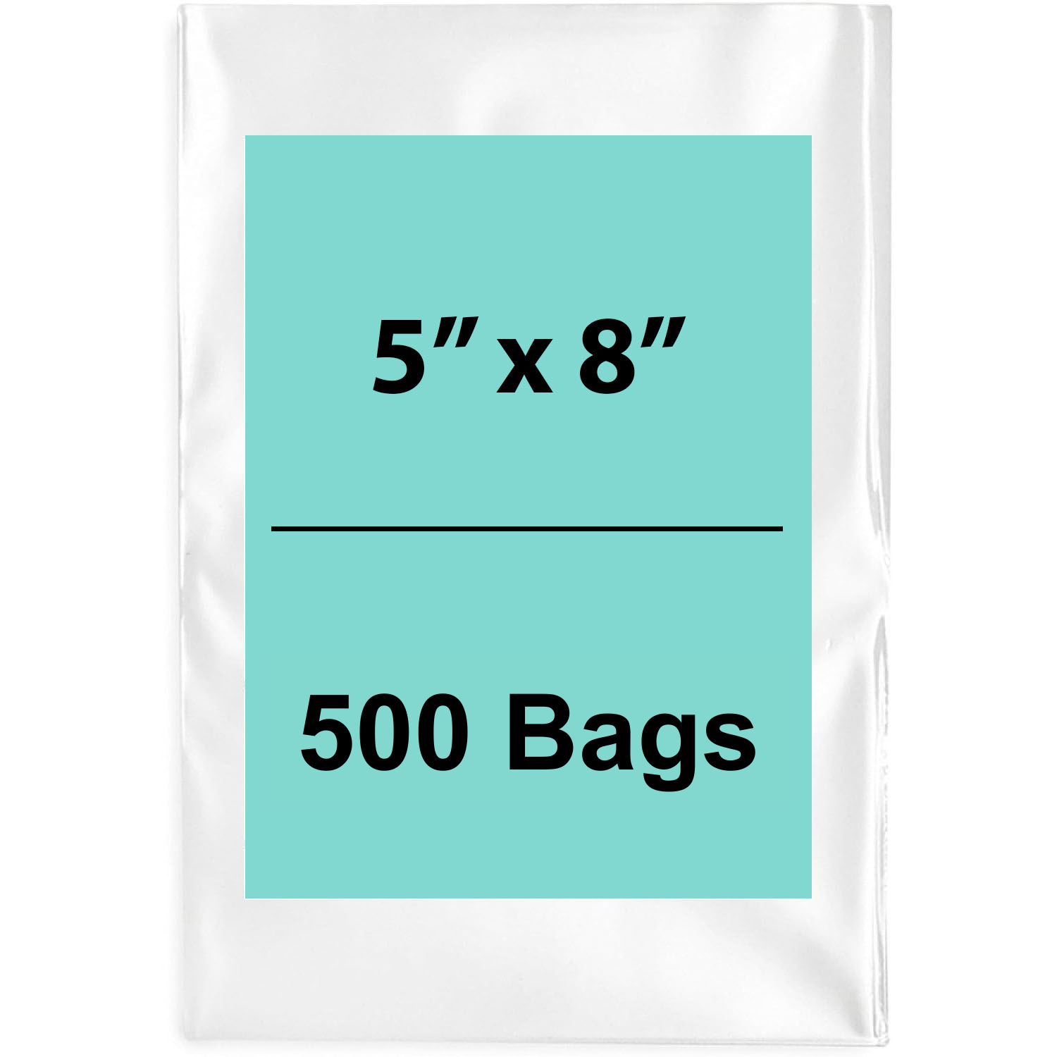 5X8 inches Clear Flat Poly Bags 2Mil Open Top (LDPE)