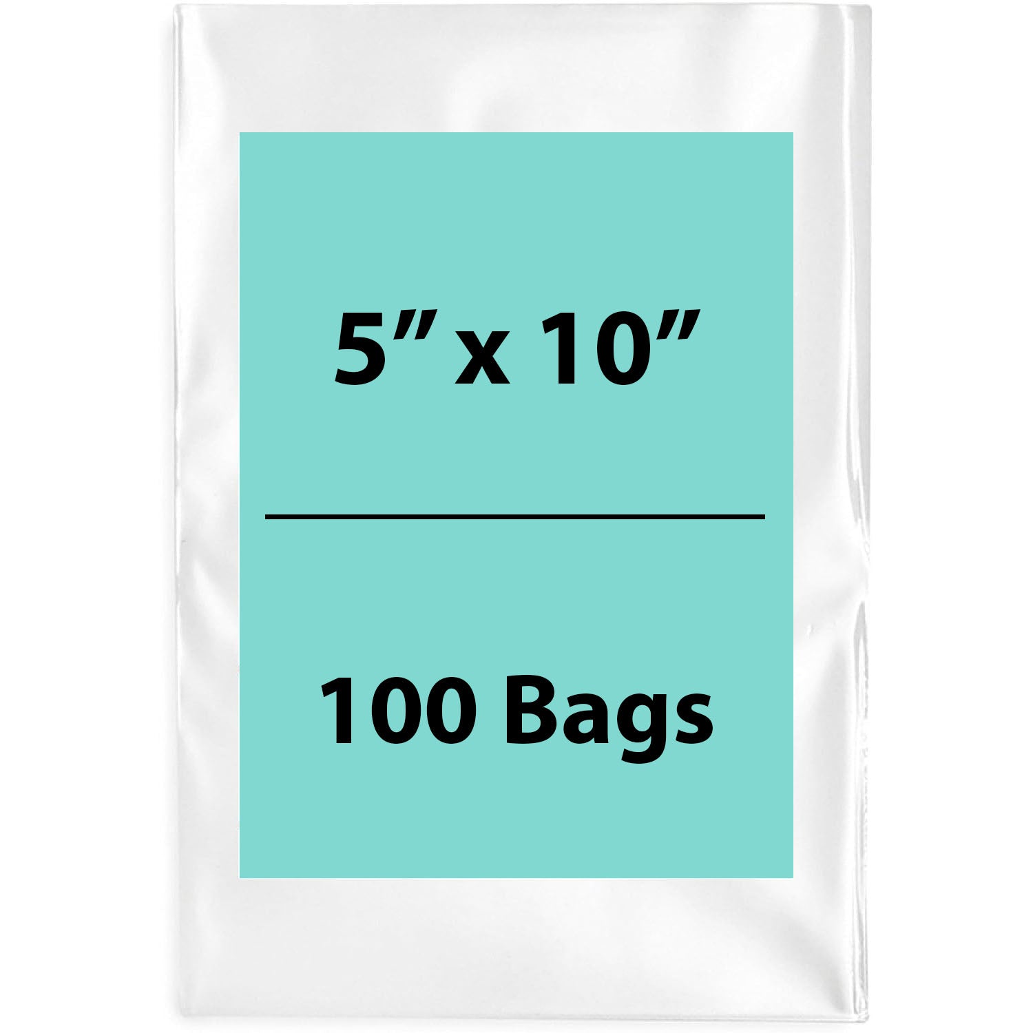 Clear poly Bags 2 Mil 5 inch (width) X 10 inch (Height) Pack of 100 Bags