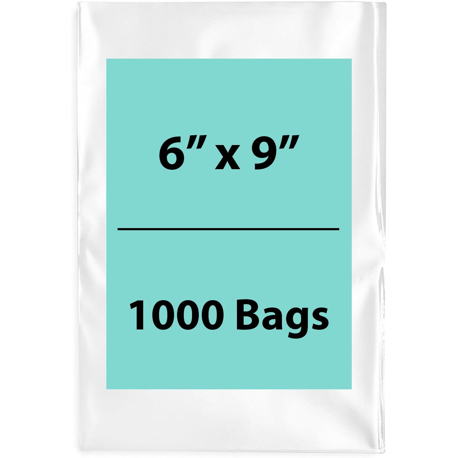 Clear Poly Bags 2 Mil Size: 6 inch (width) X 9 inch (height) Pack of 1000 Bags