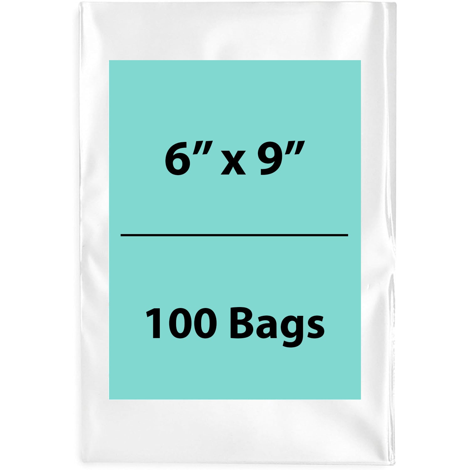 Clear Poly Bags 2 Mil Size: 6 inch (width) X 9 inch (height) Pack of 100 Bags