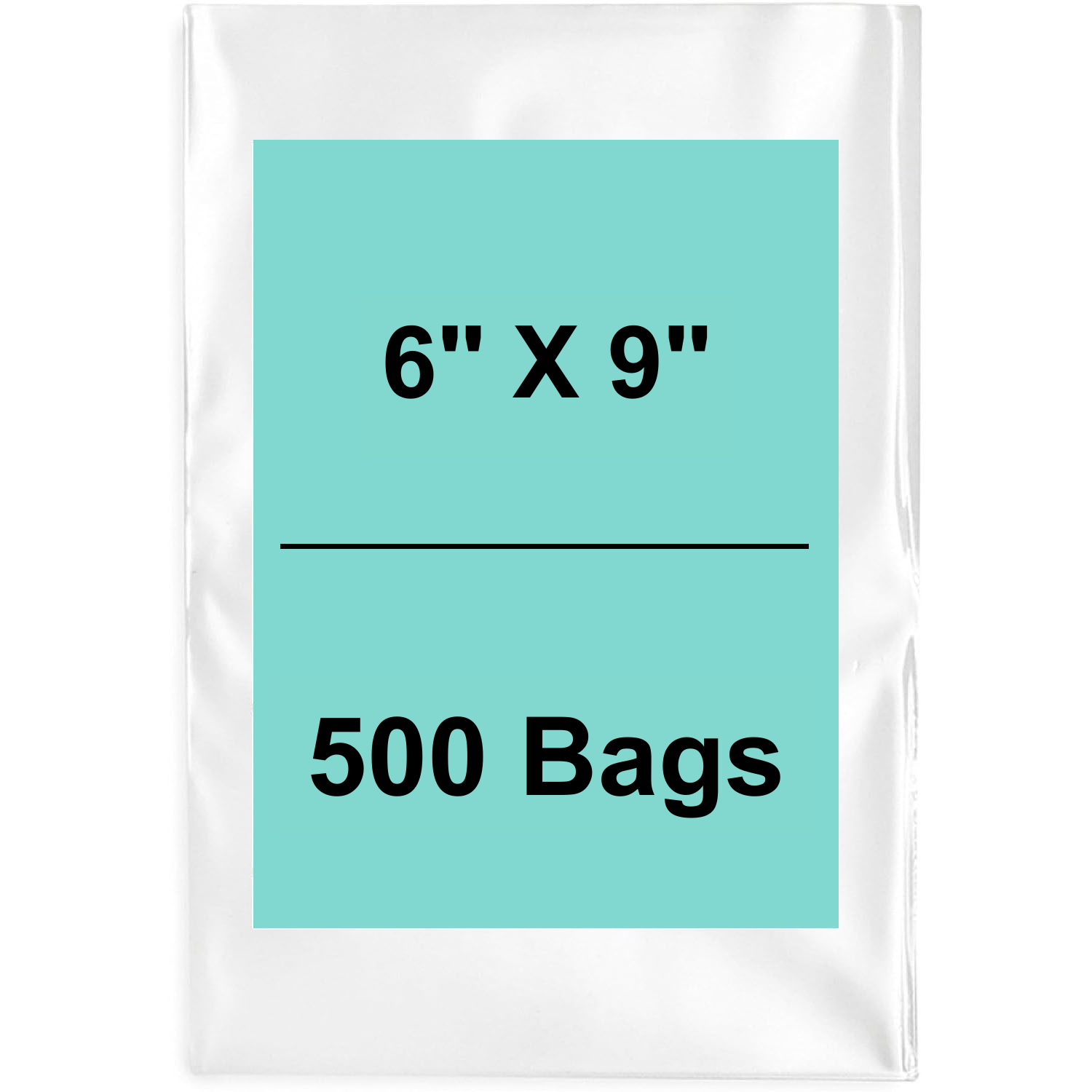 6X9 inches Clear Flat Poly Bags 2Mil Open Top (LDPE)