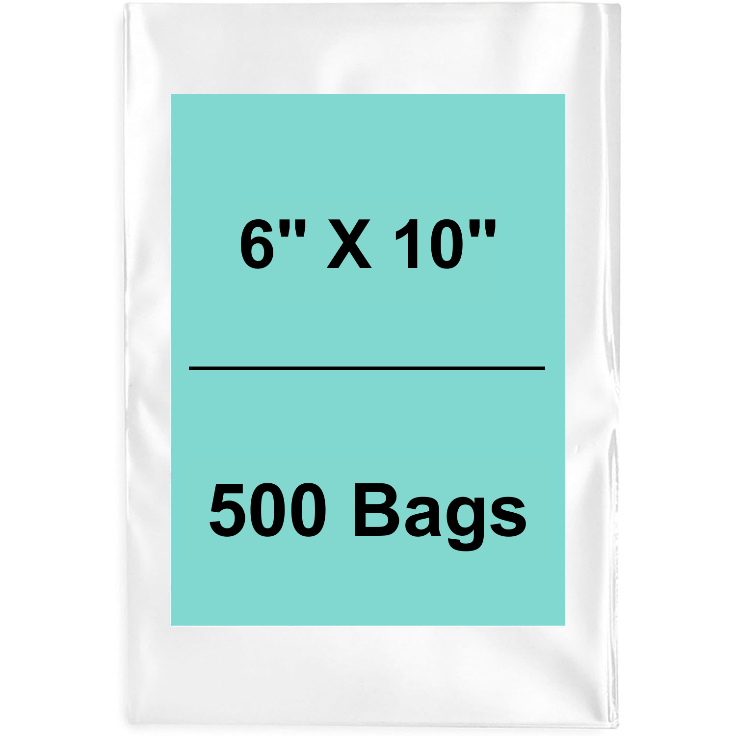 6X10 inches Clear Flat Poly Bags 2Mil Open Top (LDPE)