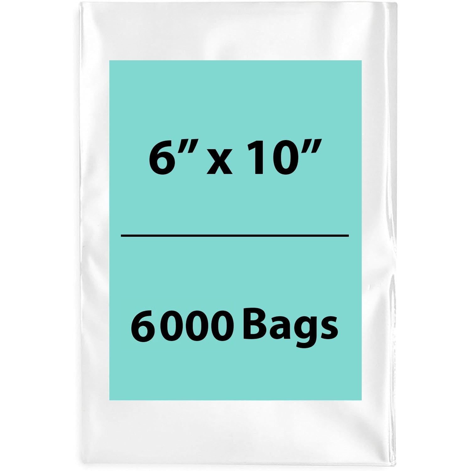 LDPE 2Mil Clear Poly Bags 6X10 inches 6000 Bags