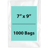 Clear Poly Bags 2 Mil Size: 7 inch (width) X 9 inch (height) Pack of 1000 Bags
