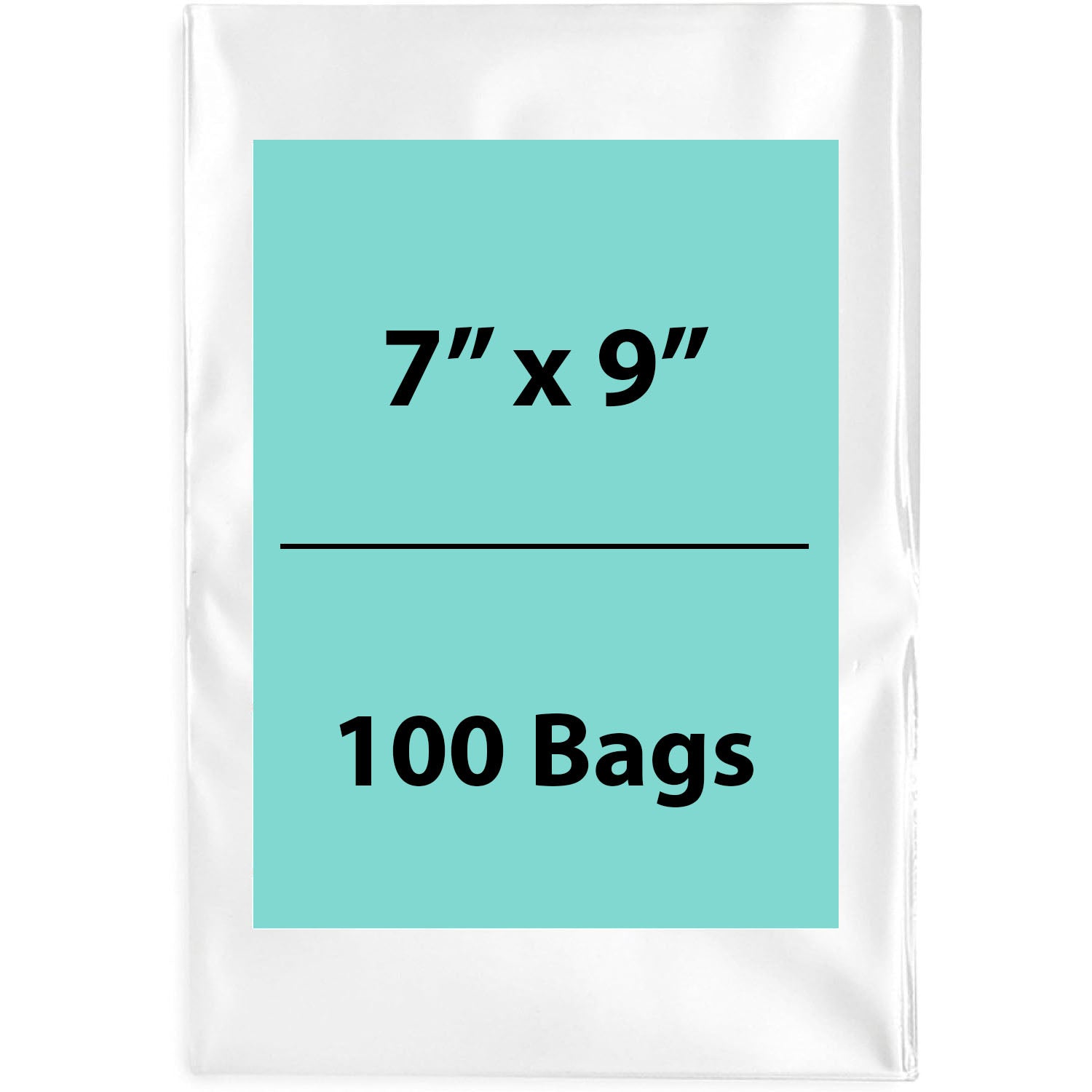 Clear Poly Bags 2 Mil Size: 7 inch (width) X 9 inch (height) Pack of 100 Bags