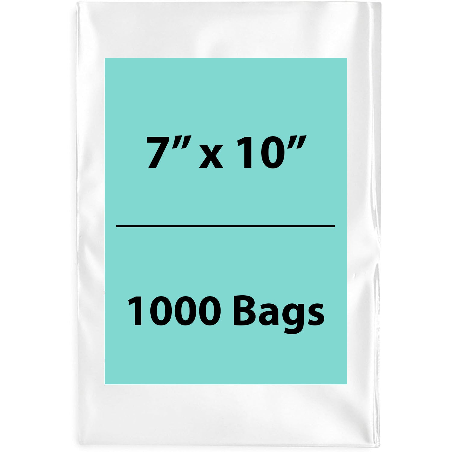 Clear Poly Bags 2 Mil Size: 7 inch (width) X 10 inch (height) Pack of 1000 Bags