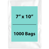 Clear Poly Bags 2 Mil Size: 7 inch (width) X 10 inch (height) Pack of 1000 Bags