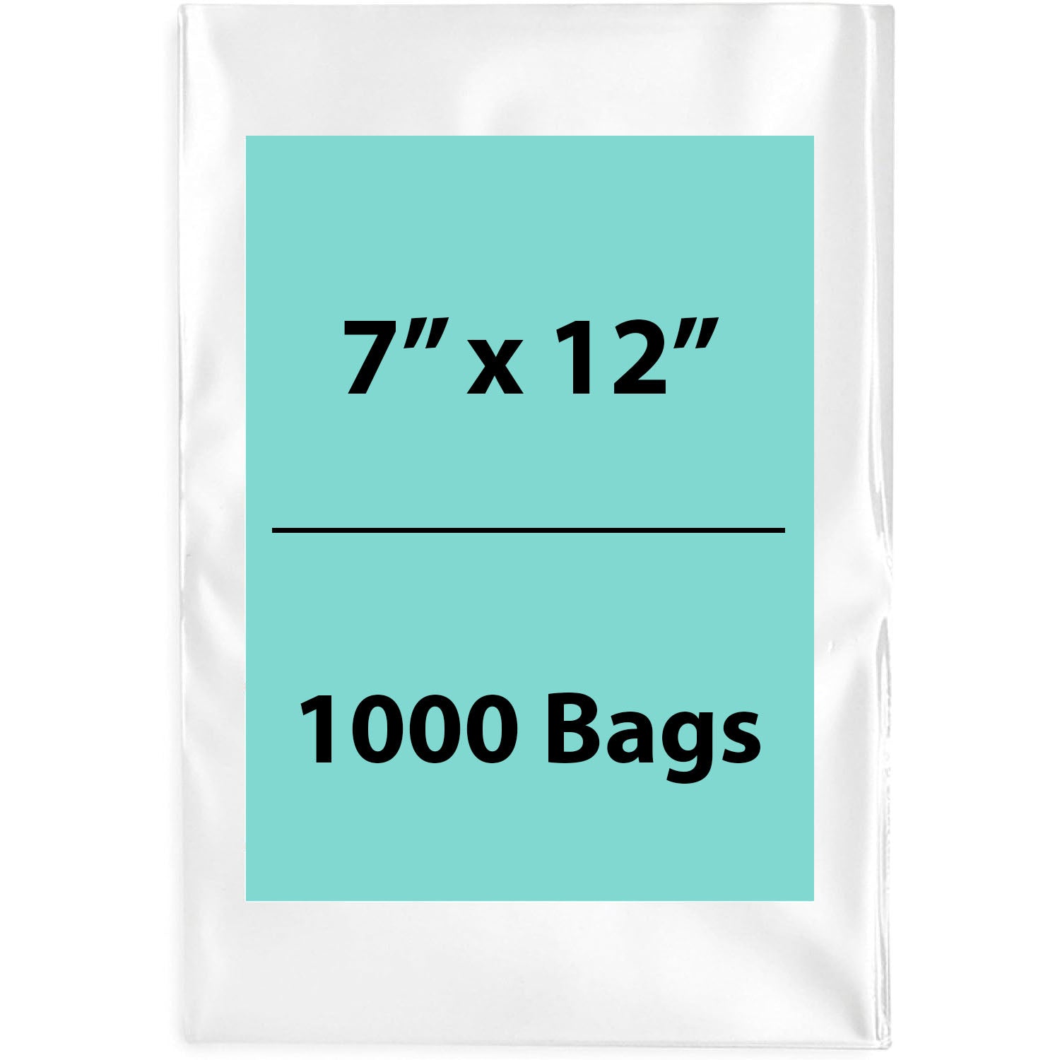 Clear Poly Bags 2 Mil Size: 7 inch (width) X 12 inch (height) Pack of 1000 Bags