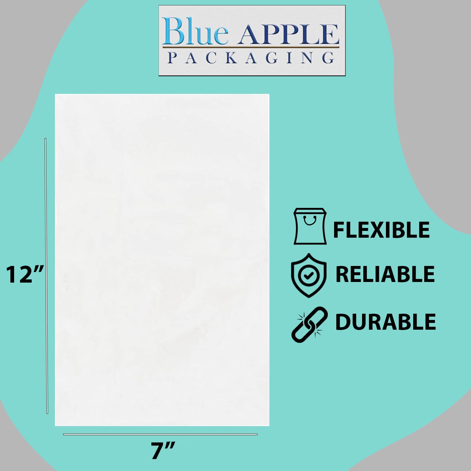 Clear Poly Bags 2 Mil Size: 7 inch (width) X 12 inch (height)