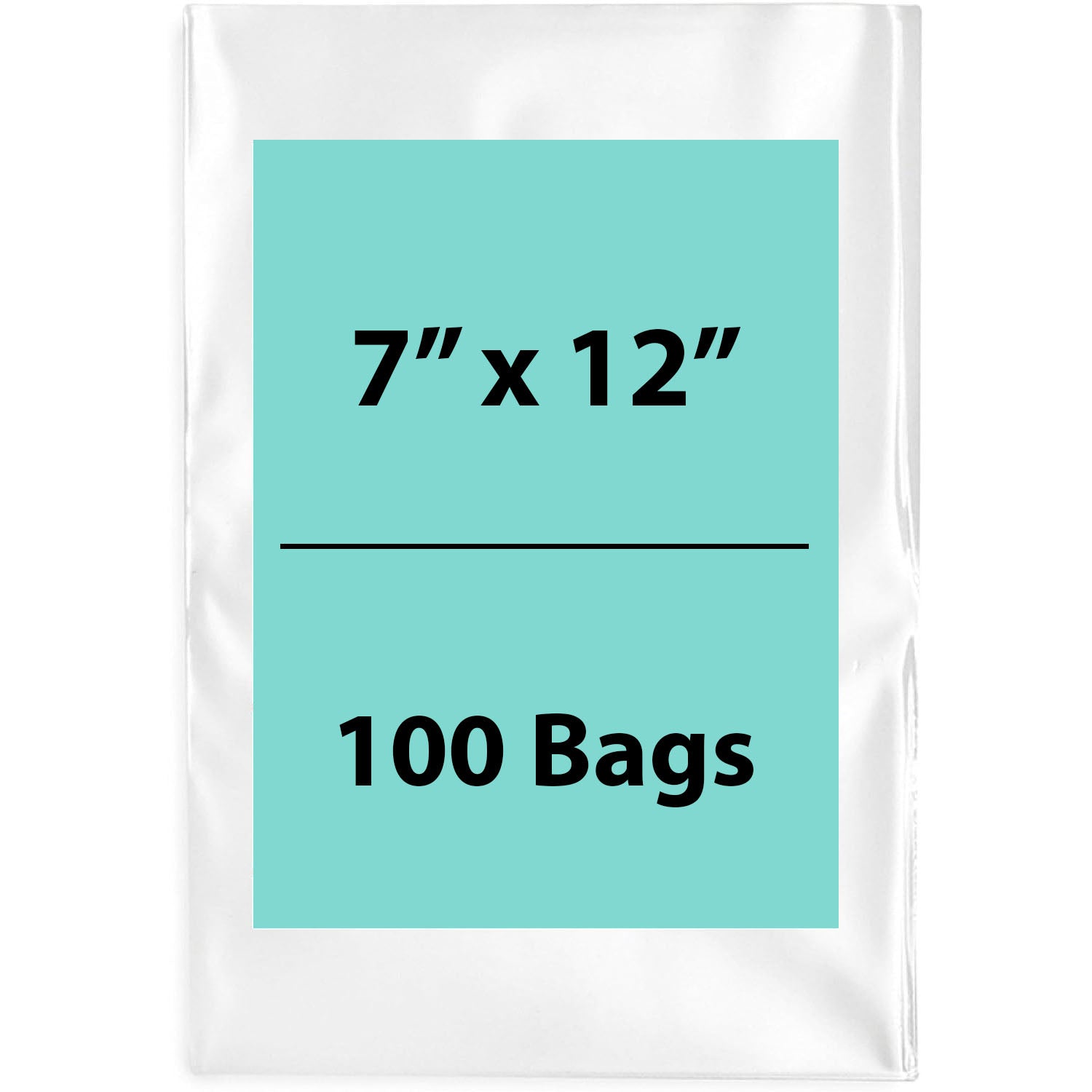 Clear Poly Bags 2 Mil Size: 7 inch (width) X 12 inch (height) Pack of 100 Bags