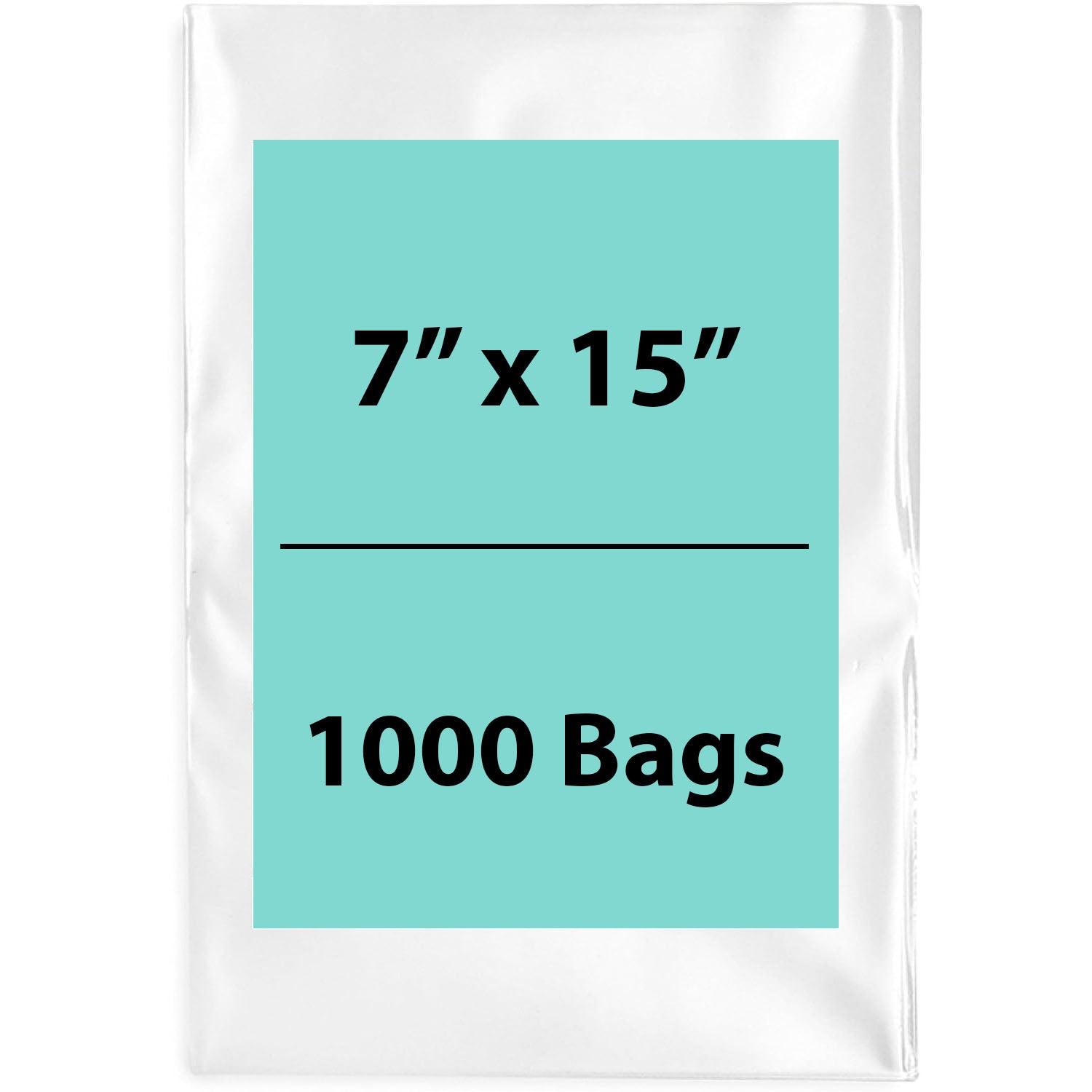Clear Poly Bags 2 Mil Size: 7 inch (width) X 15 inch (height) Pack of 1000 Bags