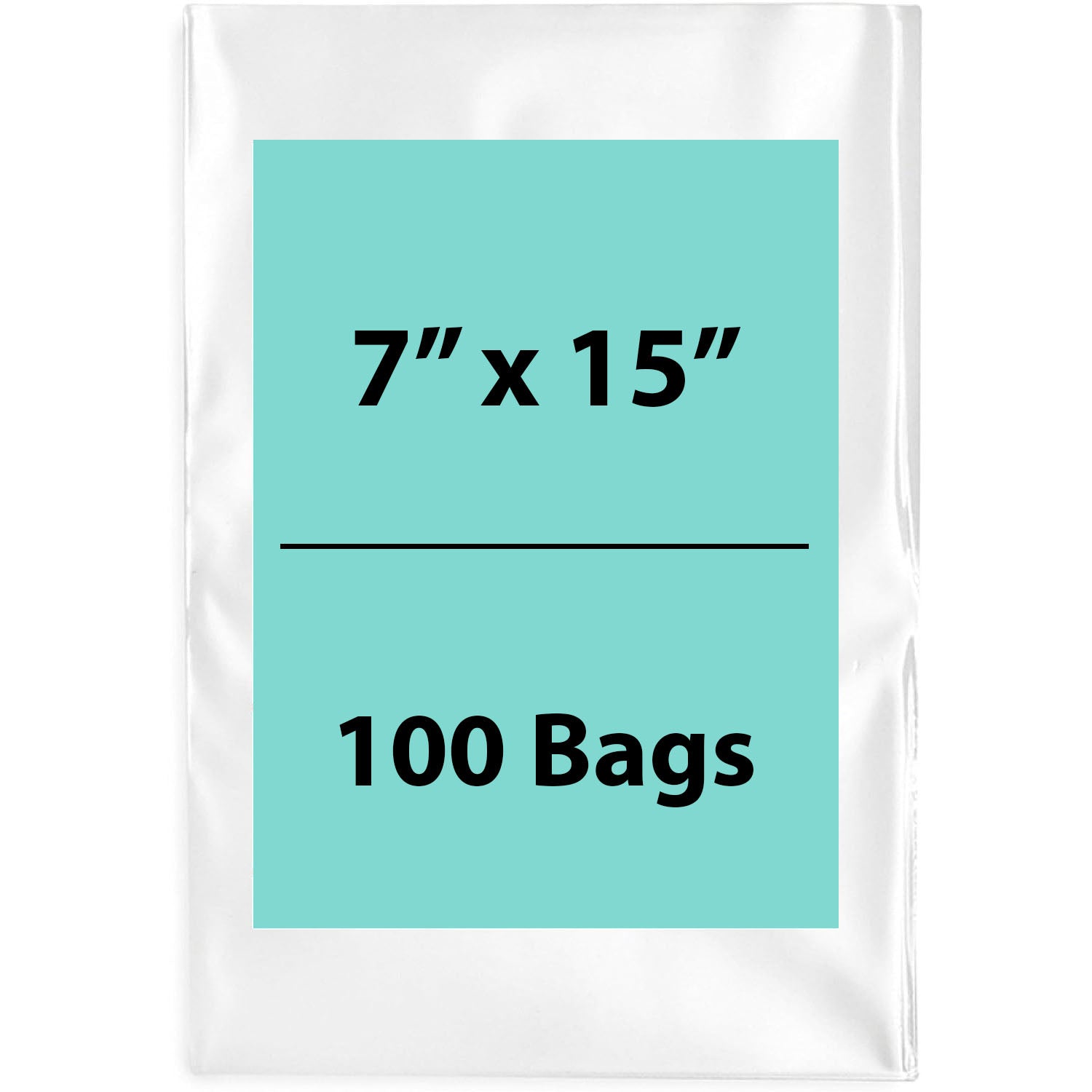 Clear Poly Bags 2 Mil Size: 7 inch (width) X 15 inch (height) Pack of 100 Bags