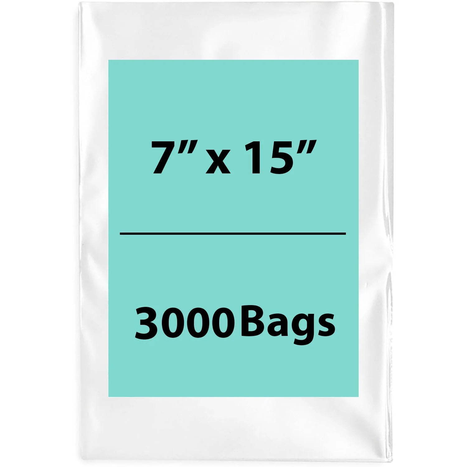 LDPE 2Mil Clear Poly Bags 7X15 inches 3000 Bags
