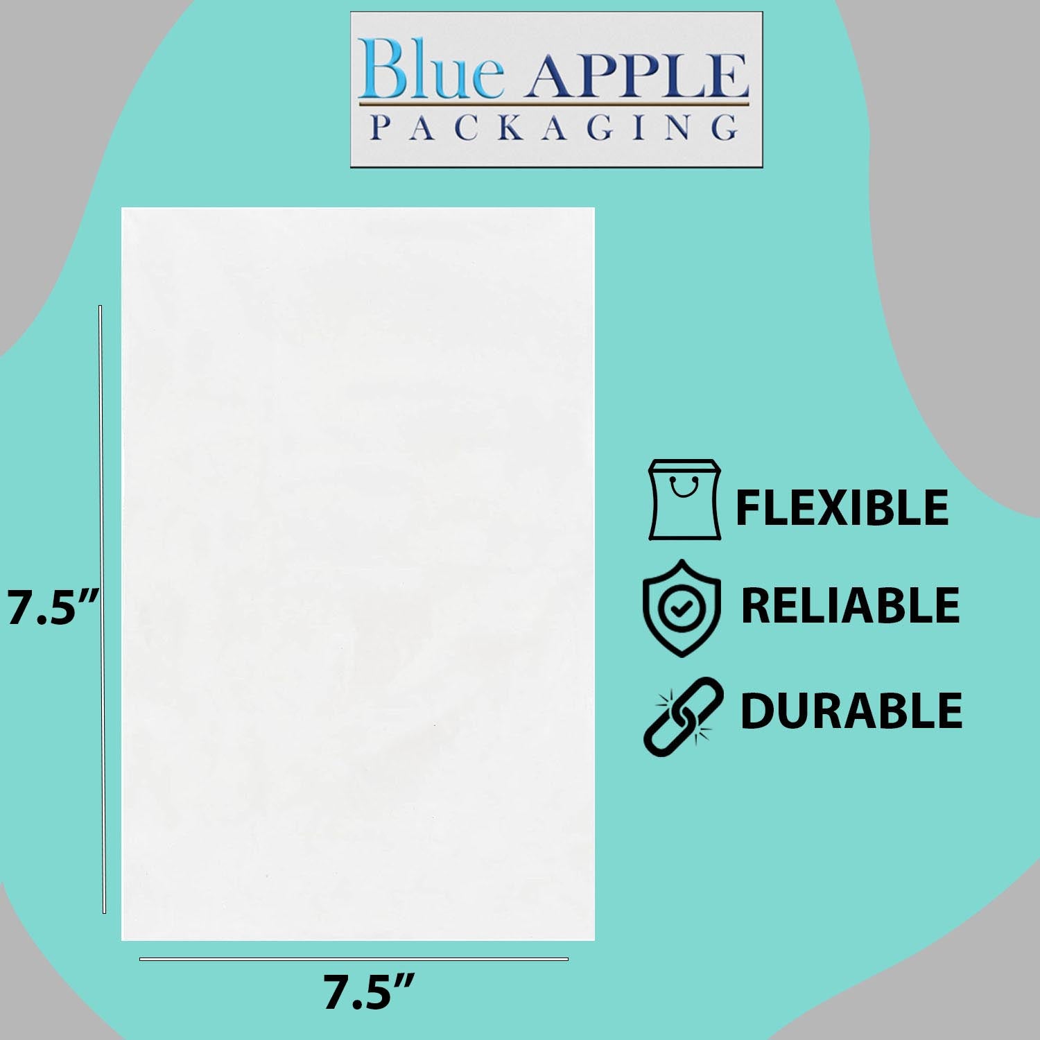Clear Poly Bags 2 Mil Size: 7.5 inch (width) X 7.5 inch (height)