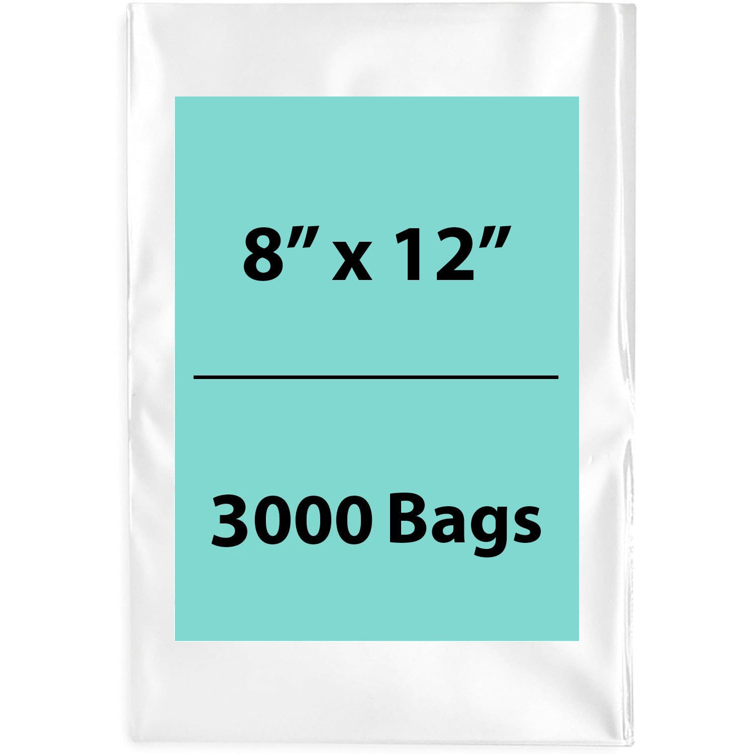 LDPE 2Mil Clear Poly Bags 8X12 inches 3000 Bags