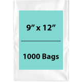 Clear Poly Bags 2 Mil Size: 9 inch (width) X 12 inch (height) Pack of 1000 Bags
