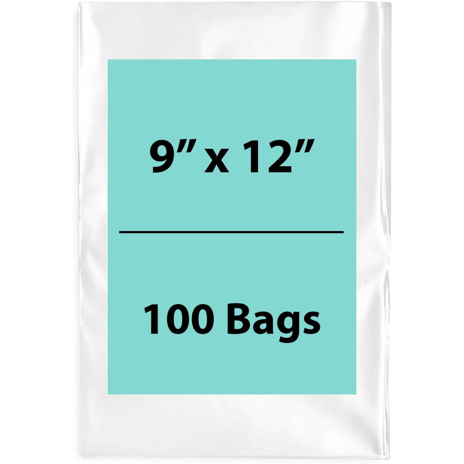 Clear Poly Bags 2 Mil Size: 9 inch (width) X 12 inch (height) Pack of 100 Bags