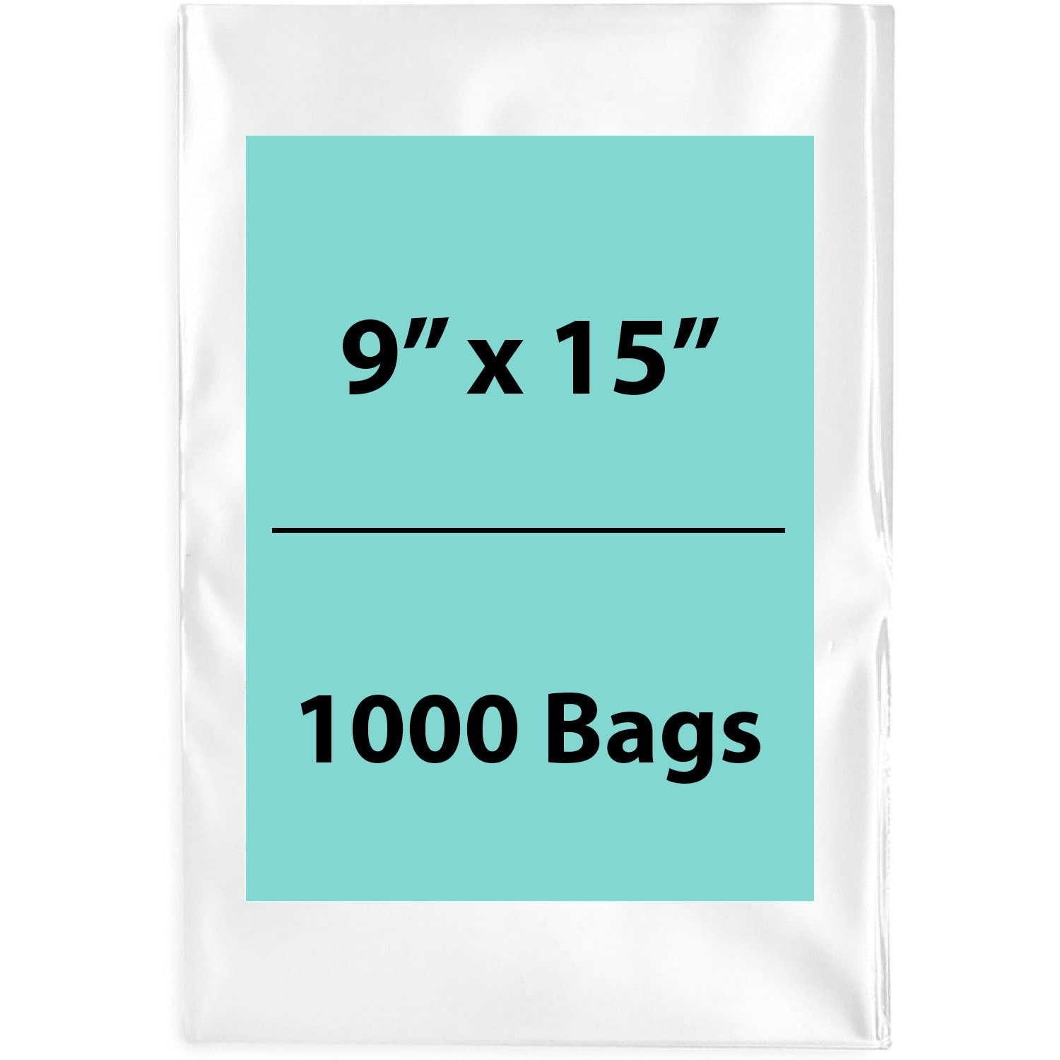 Clear Poly Bags 2 Mil Size: 9 inch (width) X 15 inch (height) Pack of 1000 Bags