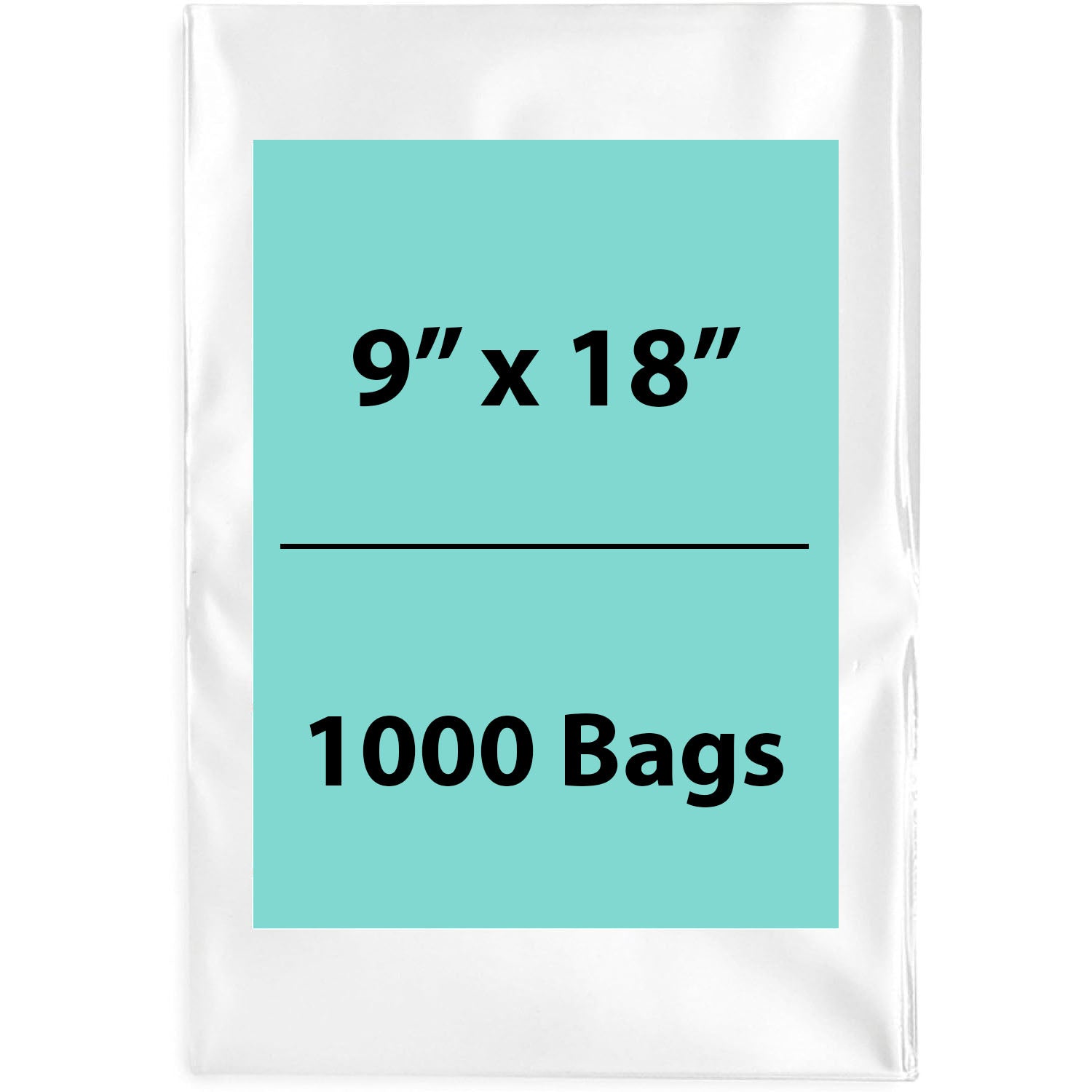 Clear Poly Bags Flat 2 Mil Size: 9 inch (width) X 18 (Height) Pack of 1000 Bags