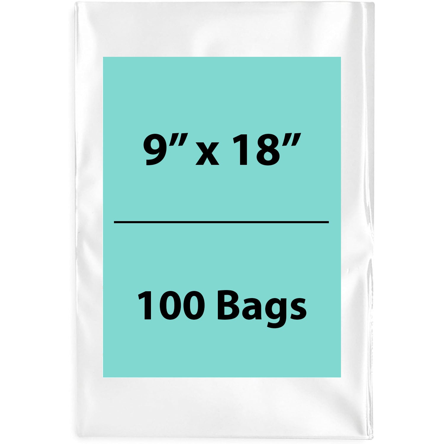 Clear Poly Bags Flat 2 Mil Size: 9 inch (width) X 18 (Height) Pack of 100 Bags