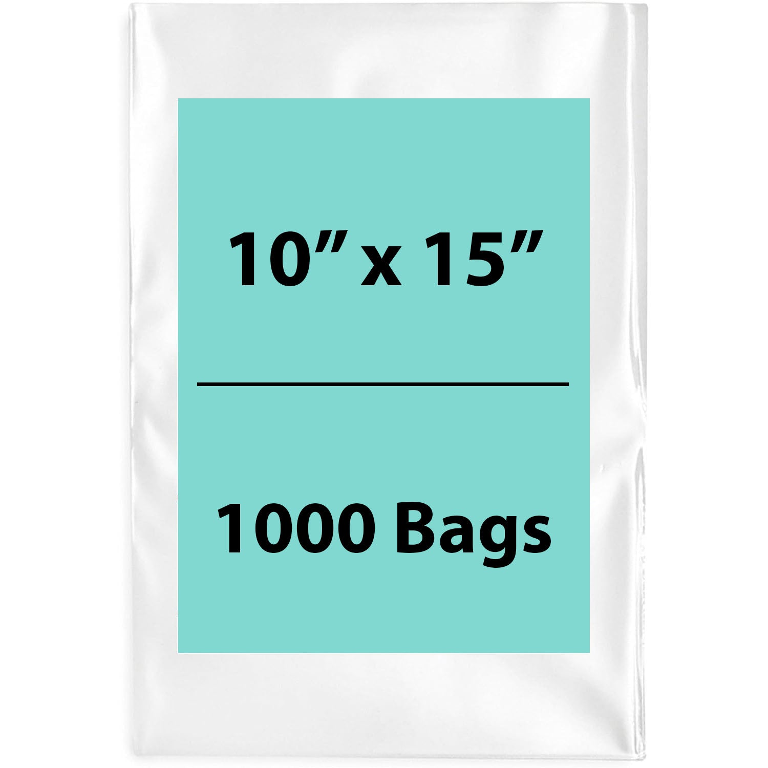 Clear Poly Bags 2 Mil Size: 10 inch (width) X 15 inch (Height) Pack of 1000 Bags