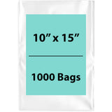 Clear Poly Bags 2 Mil Size: 10 inch (width) X 15 inch (Height) Pack of 1000 Bags