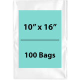 Clear Poly Bags 2 Mil Size: 10 inch (width) X 16 inch (Height) Pack of 100 Bags
