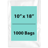 Clear Poly Bags 2 Mil Size: 10 inch (width) X 18 inch (Height) Pack of 1000 Bags