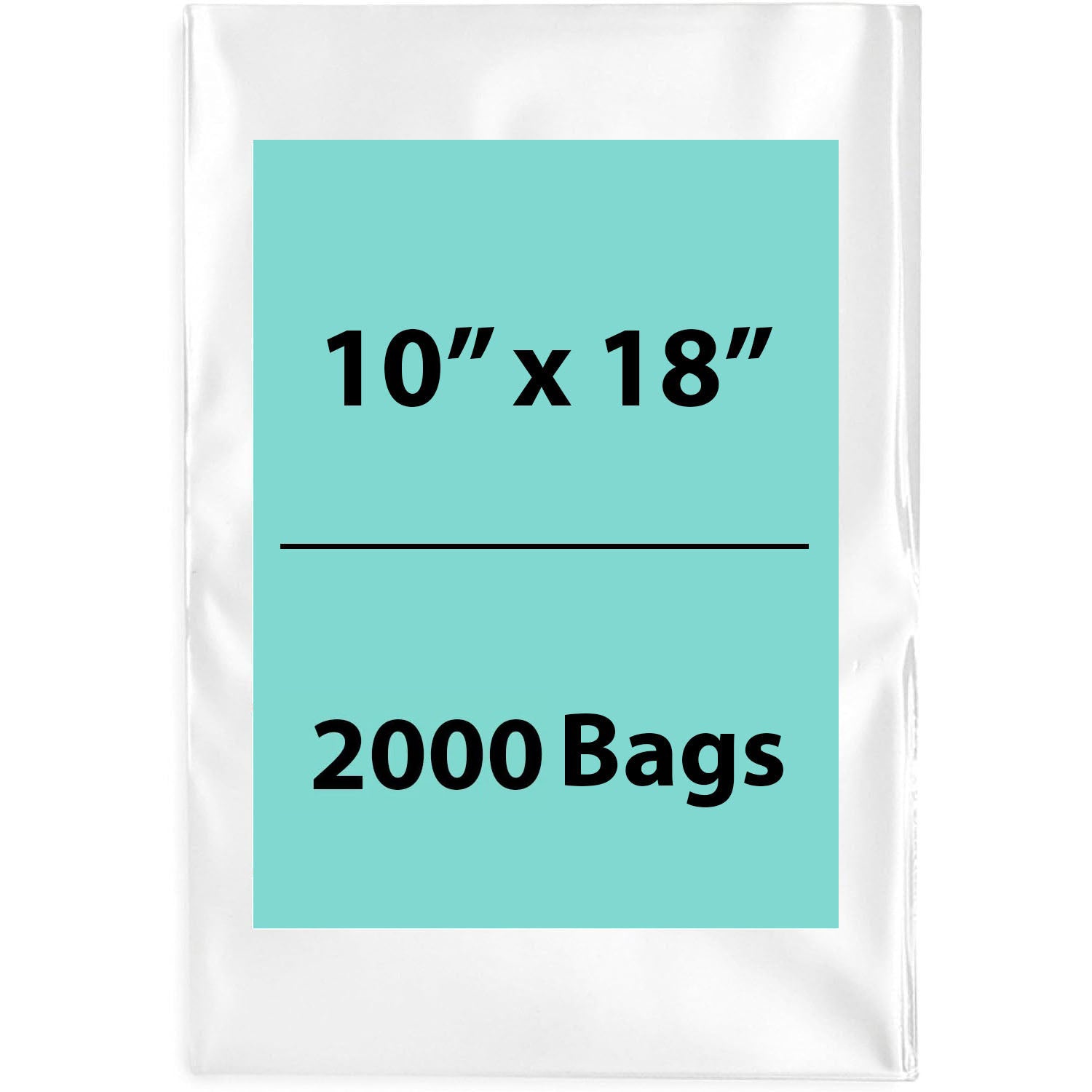 LDPE 2Mil Clear Poly Bags 10X18 inches 2000 Bags