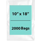 LDPE 2Mil Clear Poly Bags 10X18 inches 2000 Bags