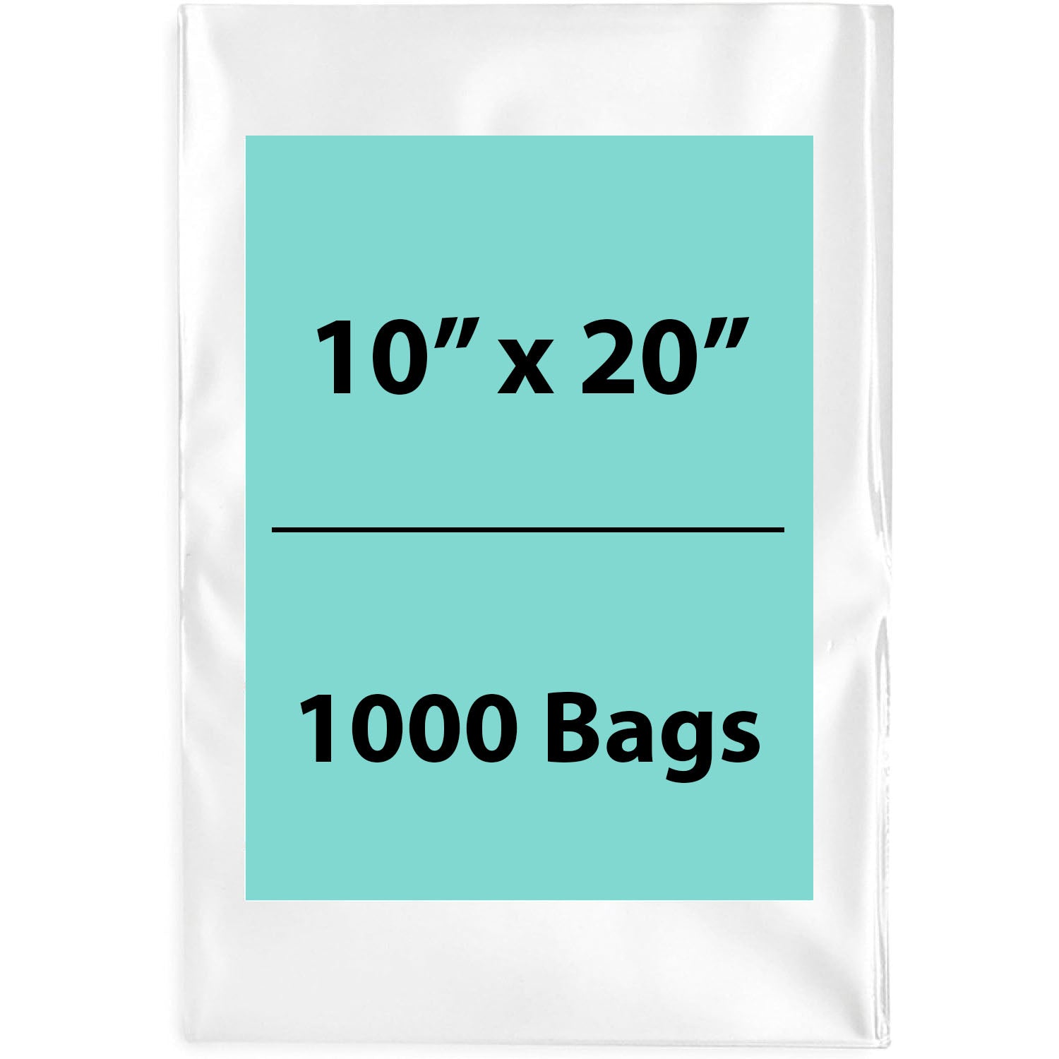 Clear Poly Bags 2 Mil Size: 10 inch (width) X 20 inch (Height) Pack of 1000 Bags