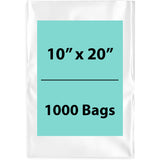 Clear Poly Bags 2 Mil Size: 10 inch (width) X 20 inch (Height) Pack of 1000 Bags
