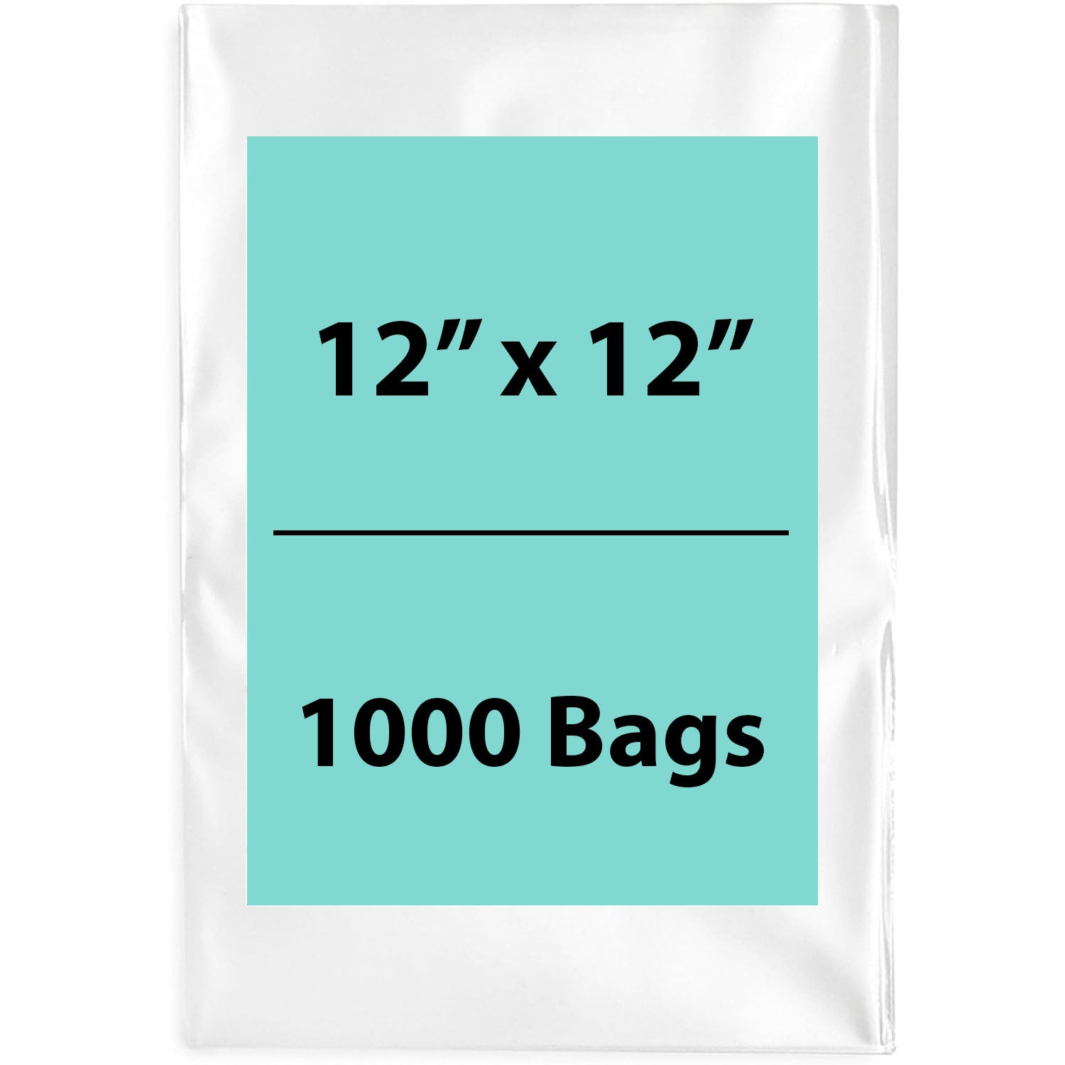 Clear Poly Bags 2 Mil Size: 12 inch (width) X 12 inch (Height) Pack of 1000 Bags