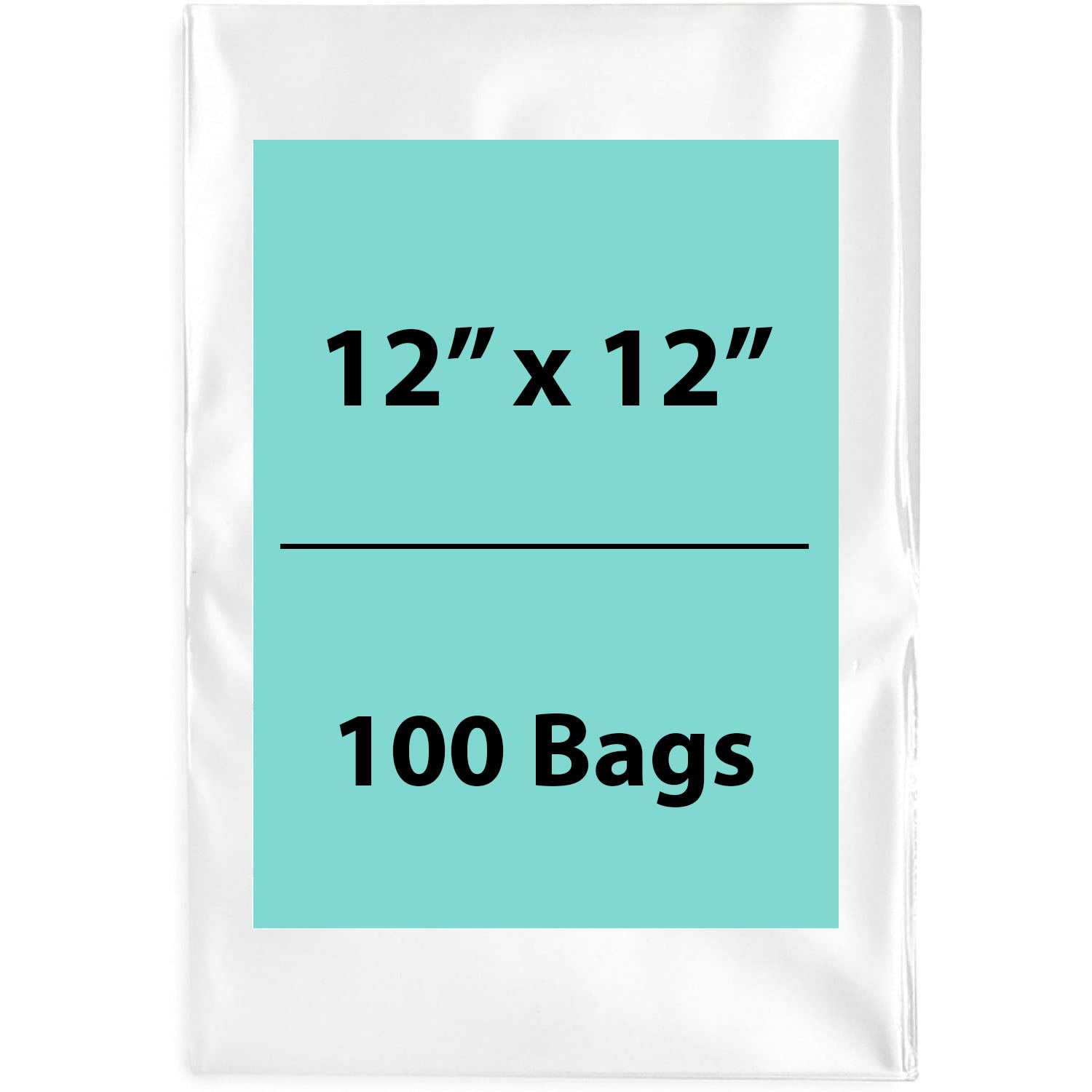 Clear Poly Bags 2 Mil Size: 12 inch (width) X 12 inch (Height) Pack of 100 Bags