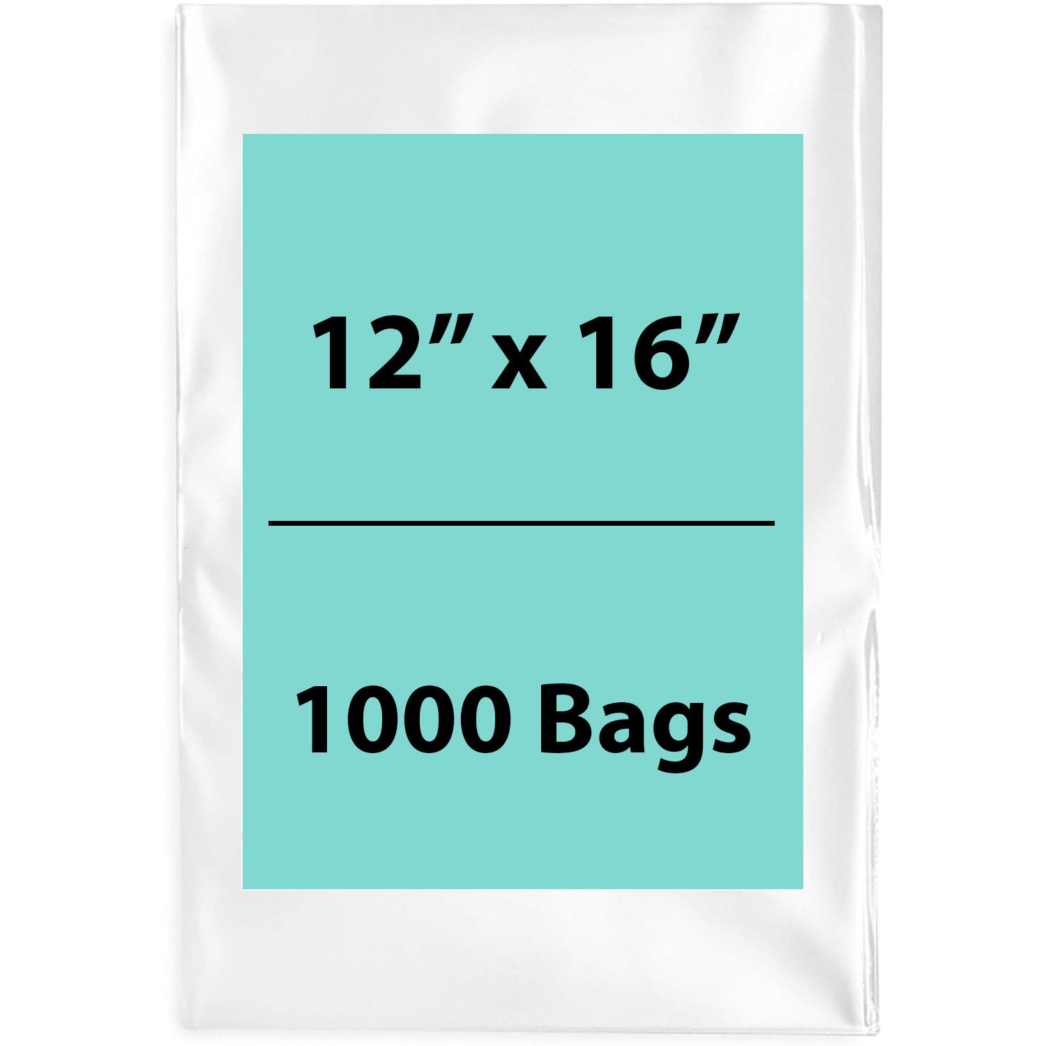 Clear Poly Bags 2 Mil Size: 12 inch (width) X 16 inch (Height) Pack of 1000 Bags