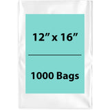 Clear Poly Bags 2 Mil Size: 12 inch (width) X 16 inch (Height) Pack of 1000 Bags