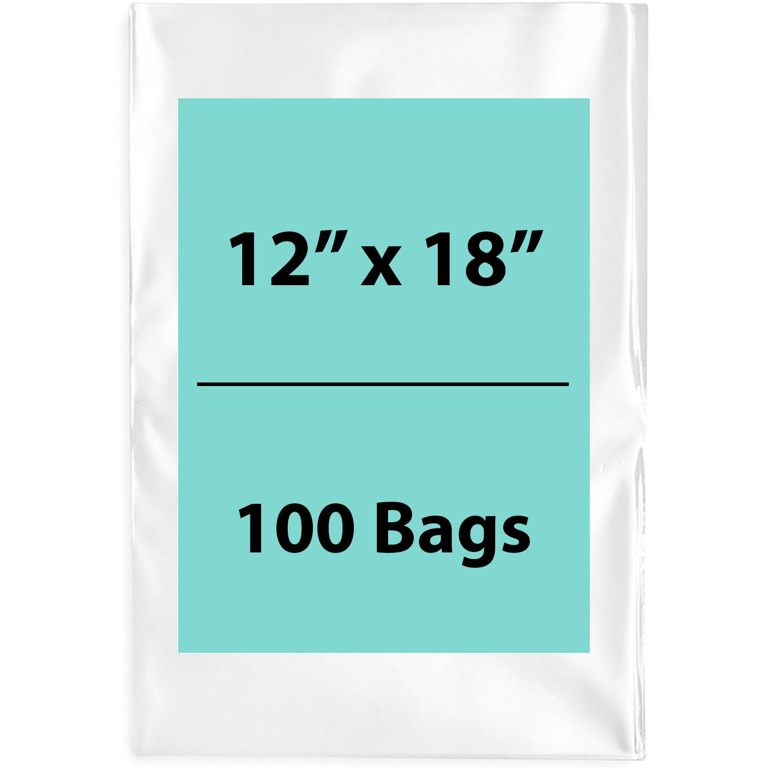 Clear Poly Bags 2 Mil Size: 12 inch (width) X 18 inch (Height) Pack of 100 Bags