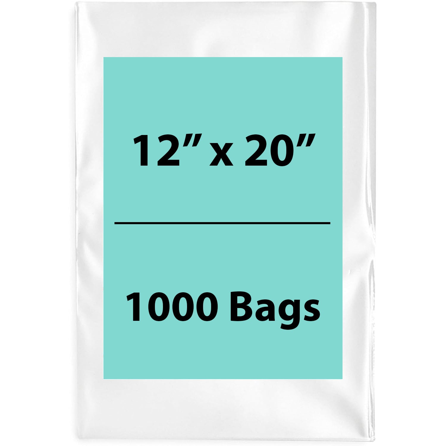 Clear Poly Bags 2 Mil Size: 12 inch (width) X 20 inch (Height) Pack of 1000 Bags