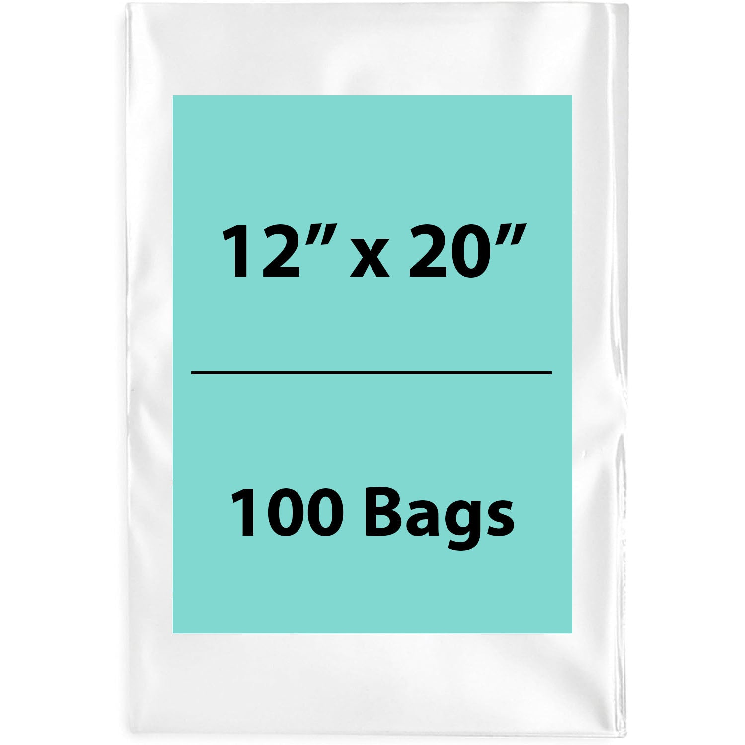 Clear Poly Bags 2 Mil Size: 12 inch (width) X 20 inch (Height) Pack of 100 Bags
