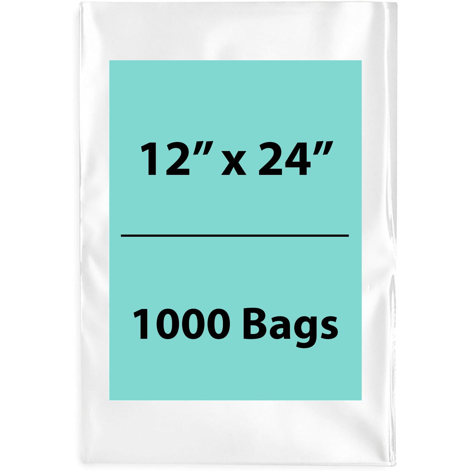 Clear Poly Bags 2 Mil Size: 12 inch (width) X 24 inch (Height) Pack of 1000 Bags