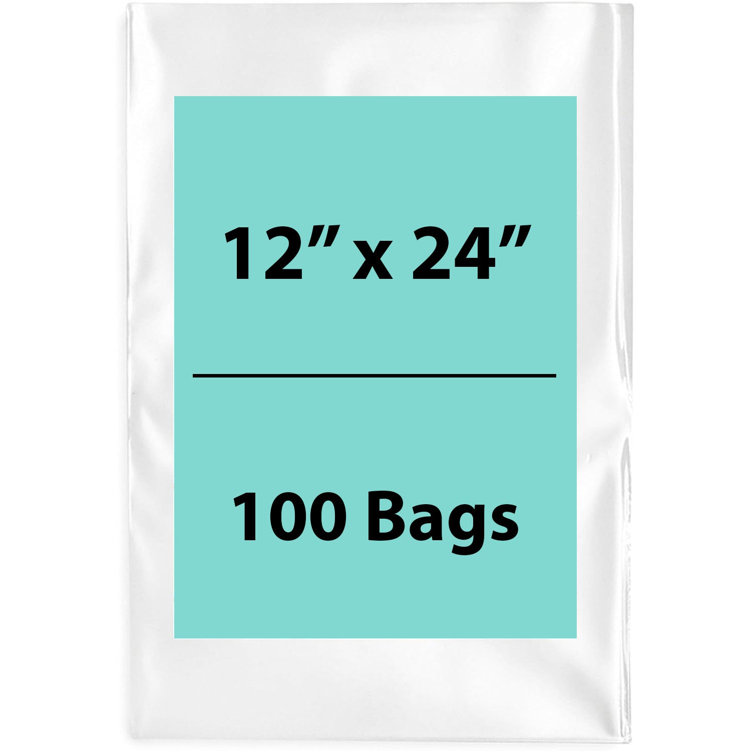 Clear Poly Bags 2 Mil Size: 12 inch (width) X 24 inch (Height) Pack of 100 Bags
